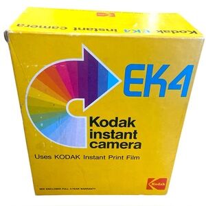 Vintage Kodak EK4 Instant Camera w/ Original Box & Inserts – Untested – As Is